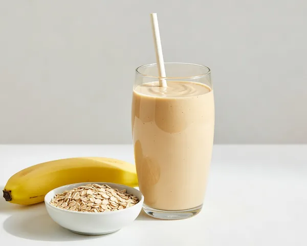 Cremiger Erdnuss-Bananen-Protein-Shake im Glas