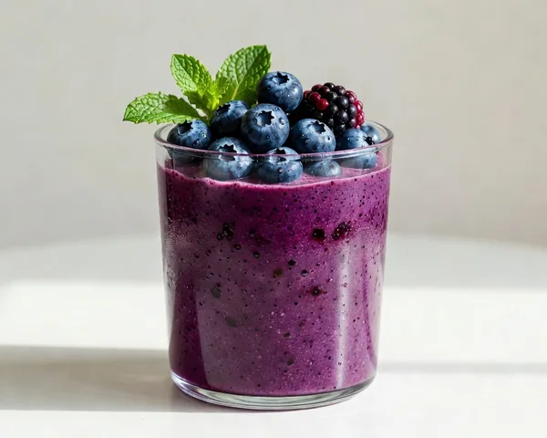 Veganer Beeren-Protein-Smoothie im Glas